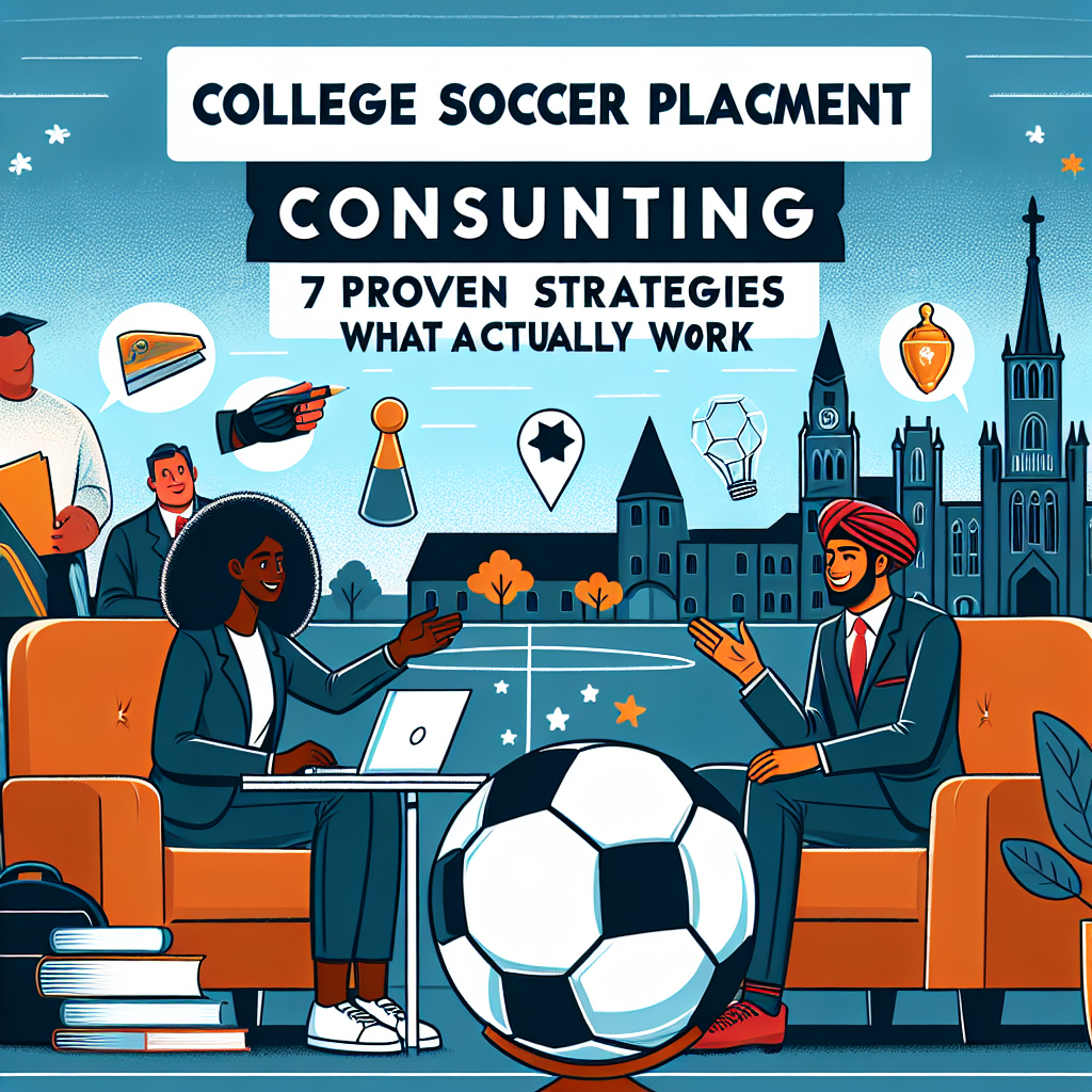 Professional illustration about college soccer placement consulting