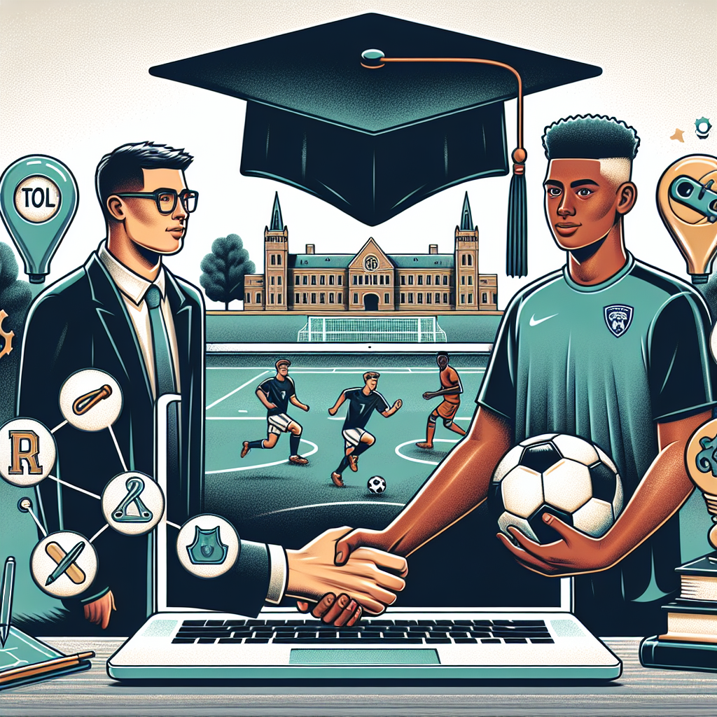 Professional illustration about college soccer recruiting process