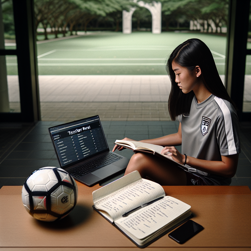 Professional illustration about college transfer portal soccer