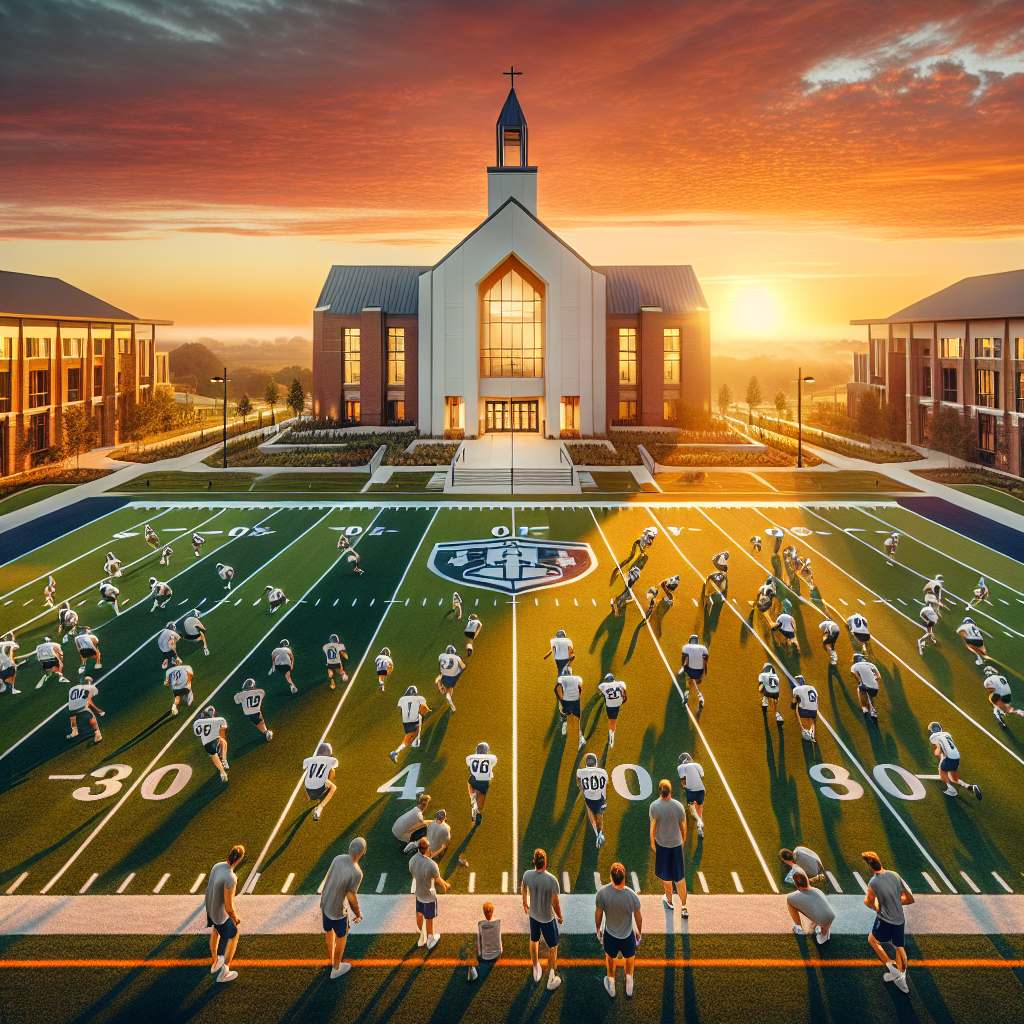 Professional illustration about faith-based college soccer programs