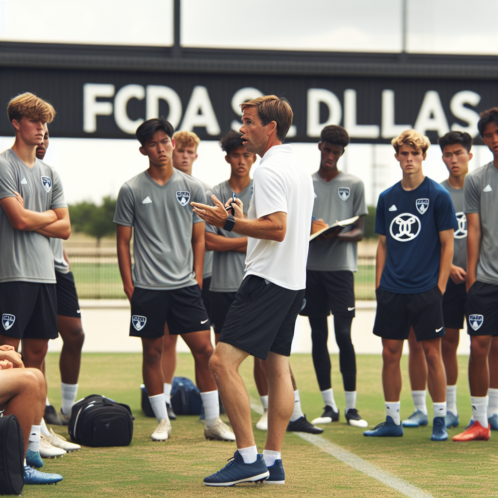 Professional illustration about FC Dallas coach college