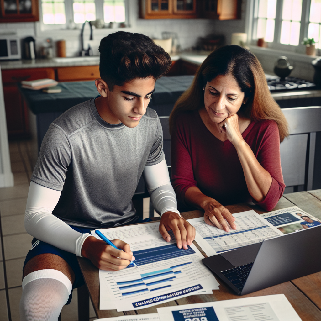 Professional illustration about soccer scholarship opportunities in