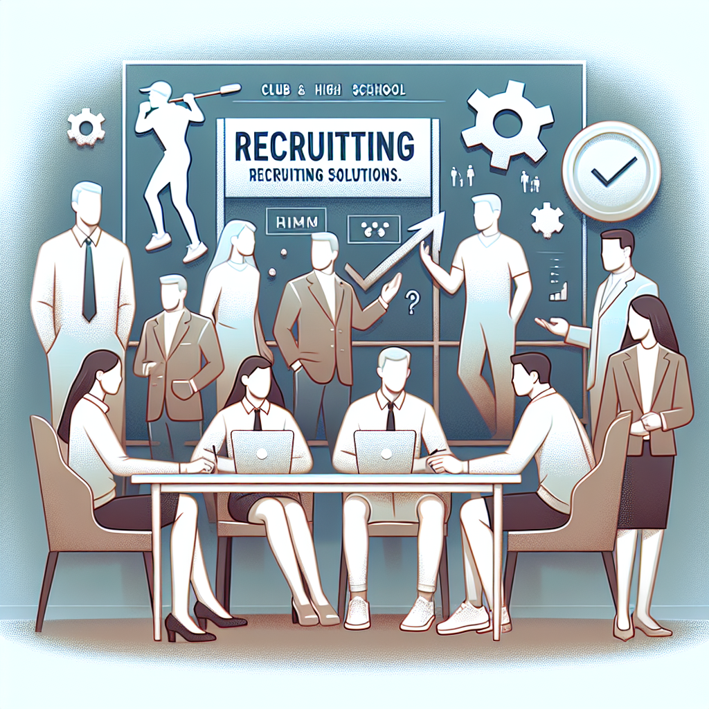 A step-by-step visual process guide demonstrating how club and high school recruiting solutions works with clear labeled stag