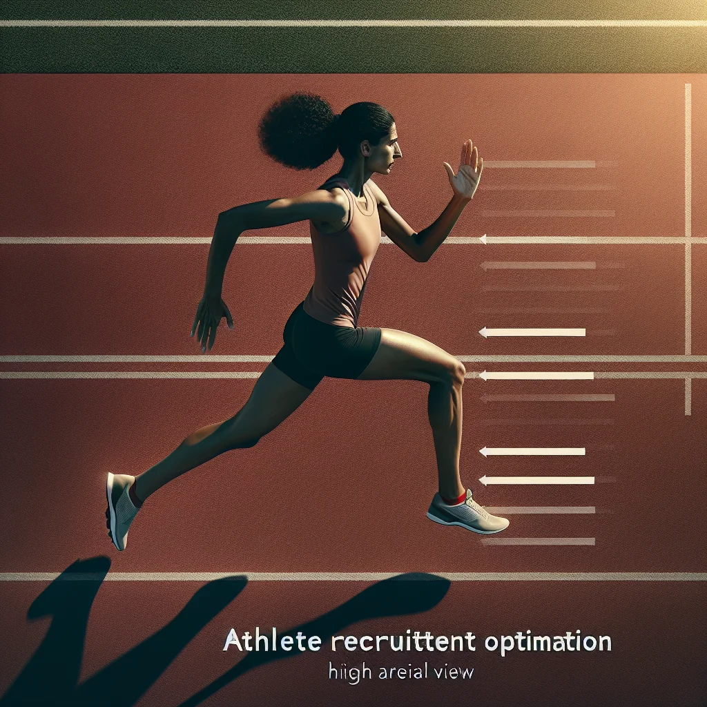 A professional team working on athlete recruiting profile optimization solutions in a modern office environment with natural