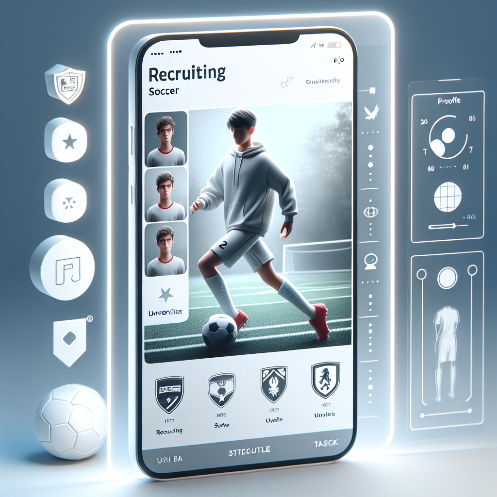 Professional illustration about college recruiting app for