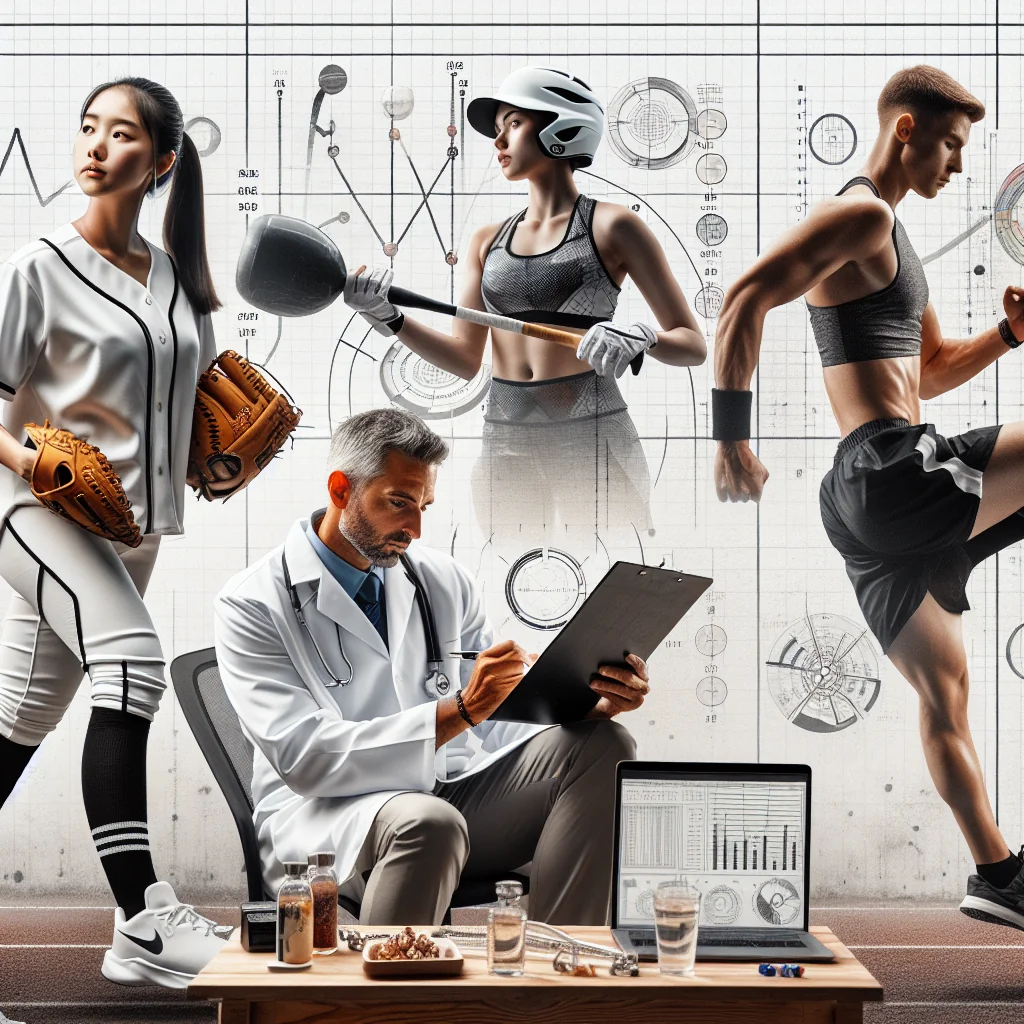 A professional team working on data driven athletic recruiting solutions in a modern office environment with natural lighting