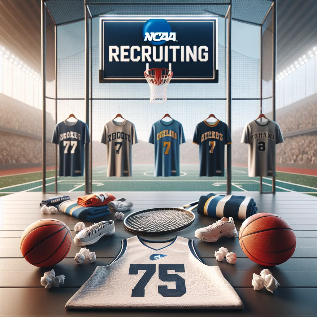 A professional team working on ncaa recruiting process guide solutions in a modern office environment with natural lighting