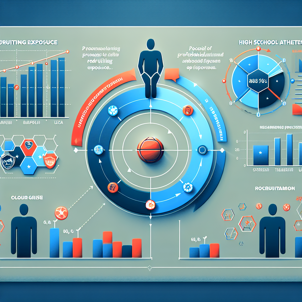 An illustrated diagram showing the key benefits and advantages of implementing recruiting exposure for high school athletes s