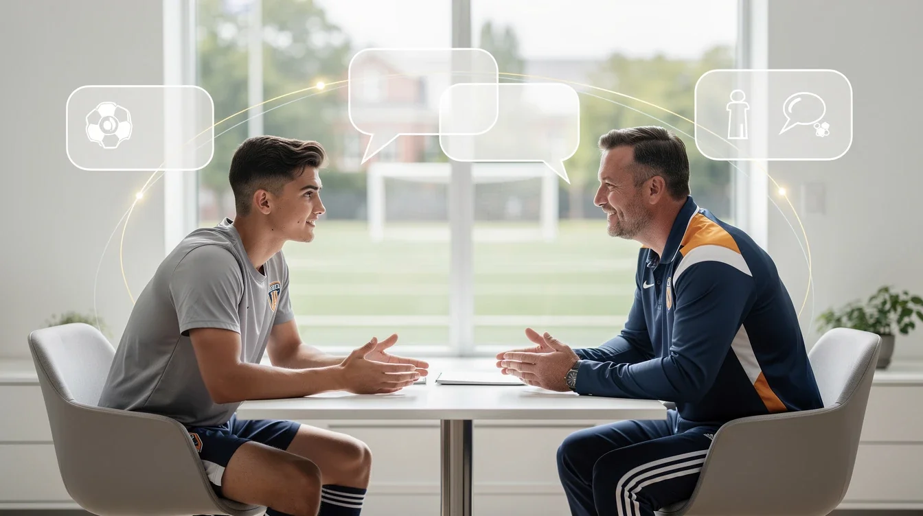 A summary infographic highlighting best practices for authentic communication with college soccer coaches