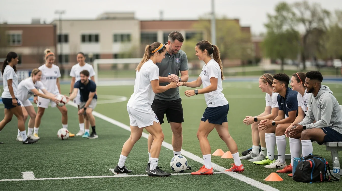 An illustrated diagram showing the key benefits of benefits of small college soccer programs 2026 strategies