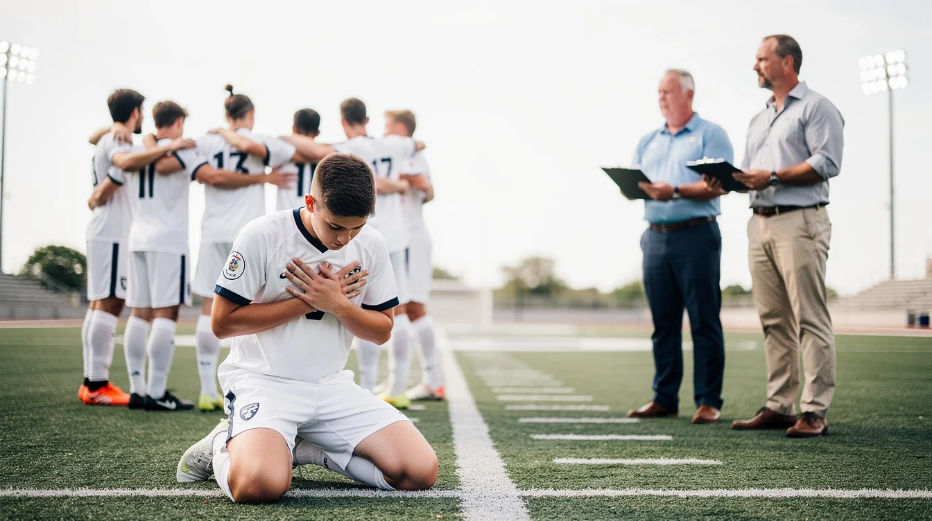 An illustrated diagram showing the key benefits of importance of character faith in soccer recruiting strategies