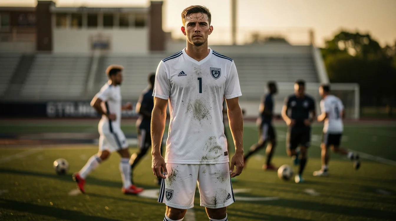 An illustrated diagram showing the key benefits of mental resilience in college soccer recruiting strategies