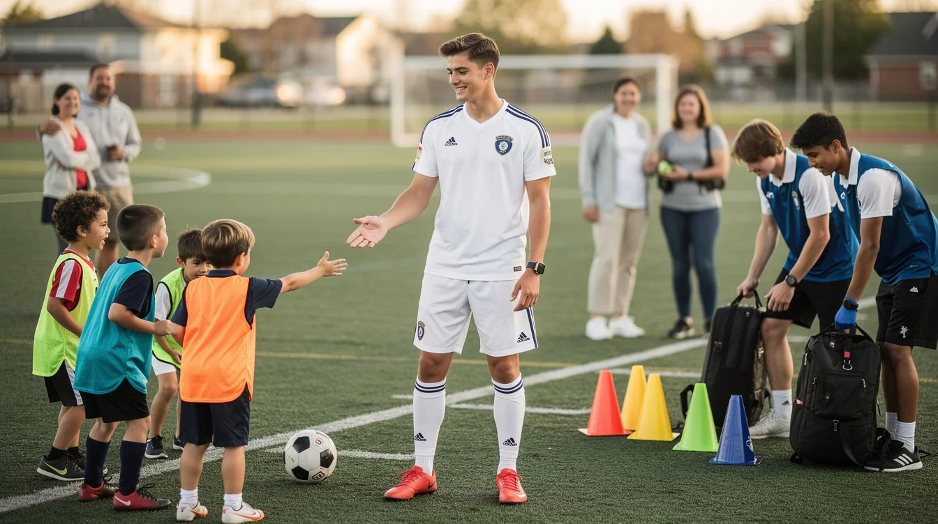 An illustrated diagram showing the key benefits of volunteer experience college soccer recruiting strategies