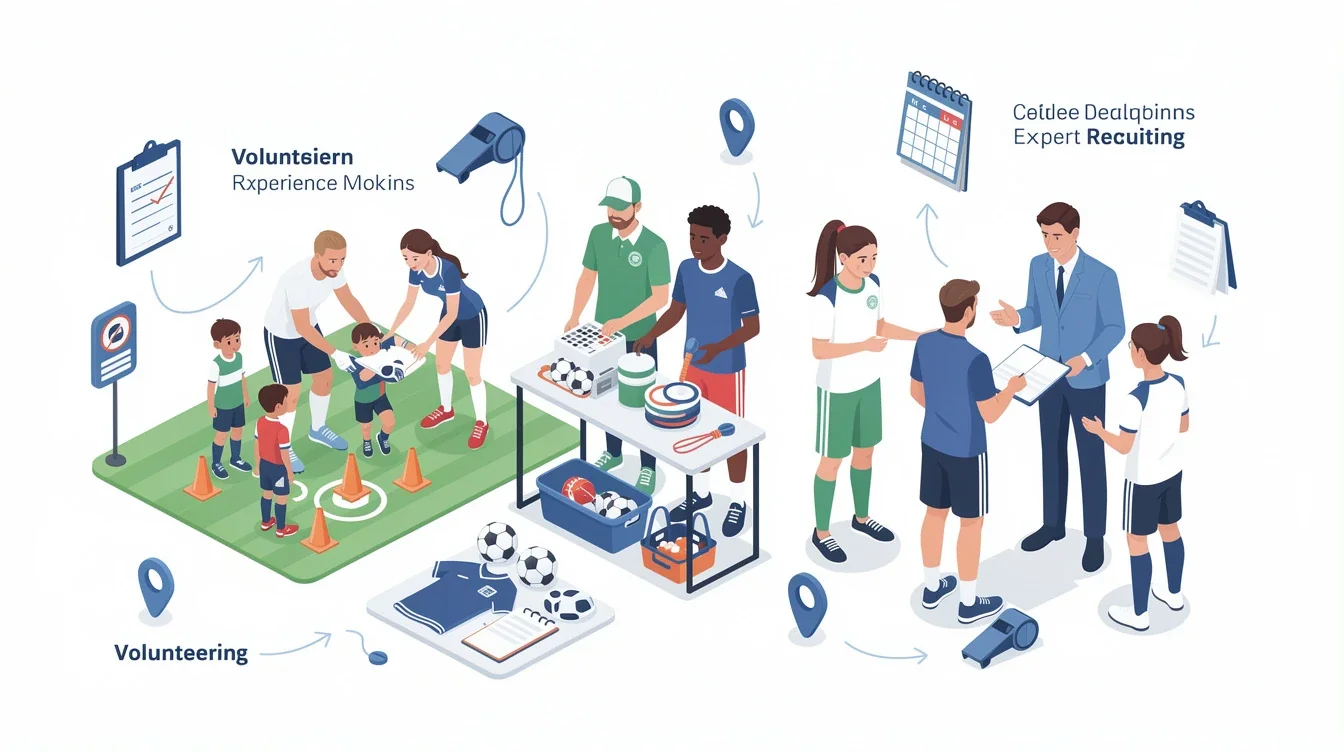 A summary infographic highlighting best practices for volunteer experience college soccer recruiting