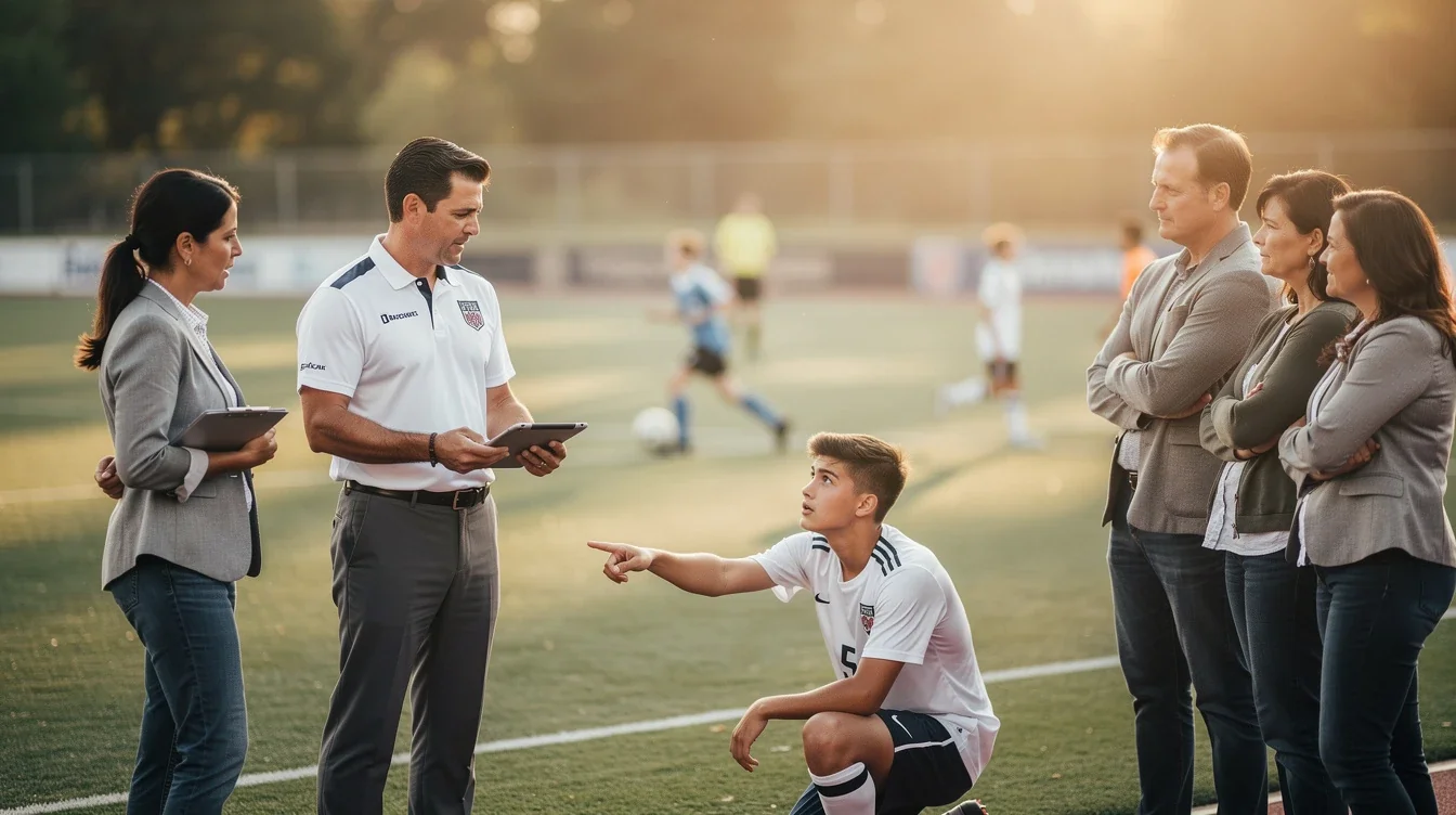 A summary infographic highlighting best practices for critical questions for parents during early soccer recruiting