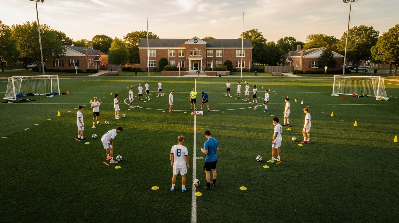 advantages of small Featured Image | Empower College Consulting A professional team working on advantages of small college soccer camps for recruits solutions in a modern office environment