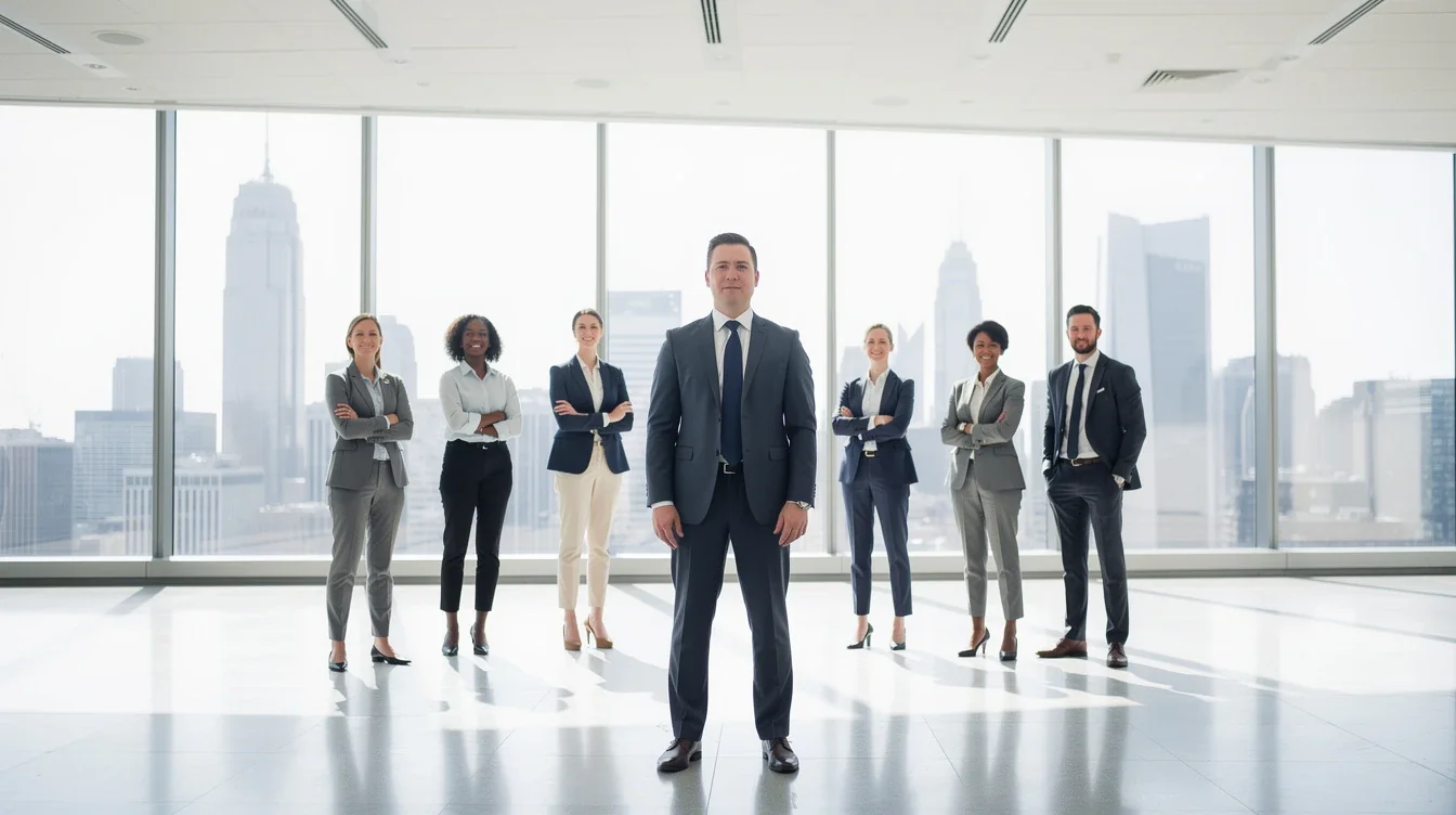 A professional team working on managing college soccer recruiting offers and waitlists solutions in a modern office environment