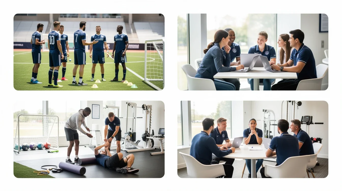A step-by-step visual process guide demonstrating how identifying holistic development focused college soccer programs works