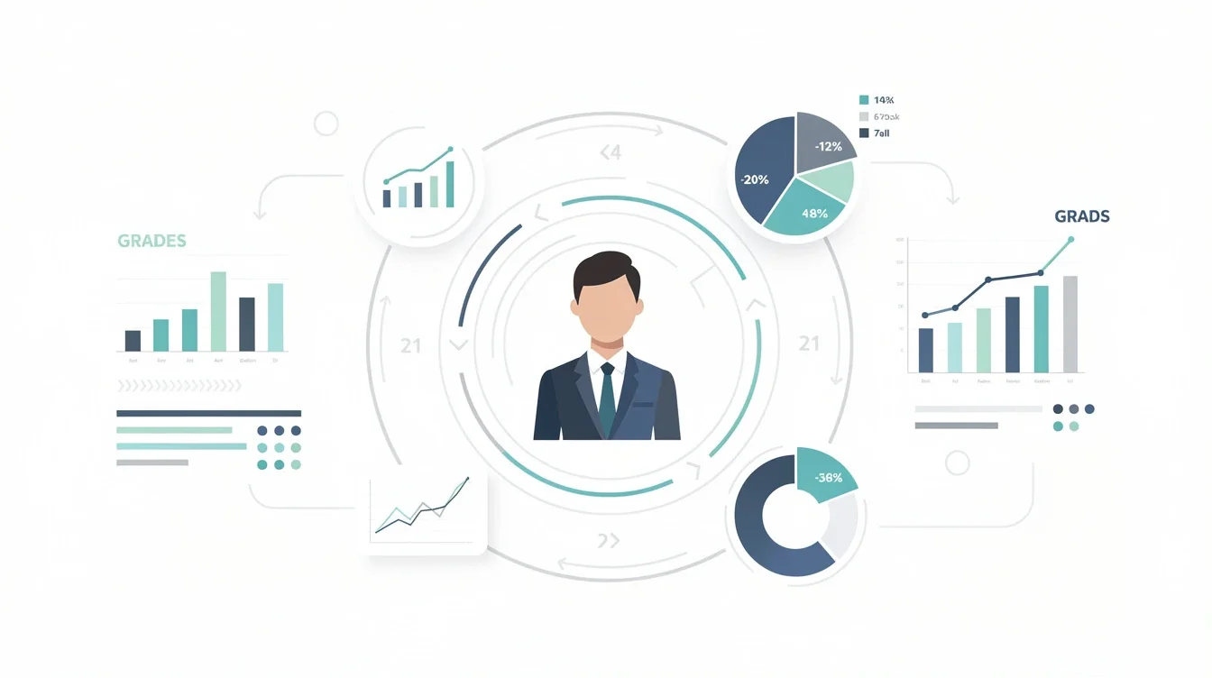 A summary infographic highlighting best practices for impact of midyear grades on recruiting