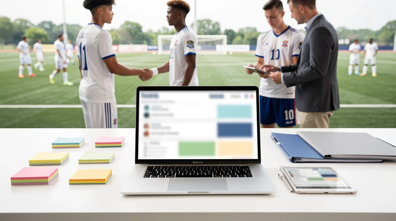 An illustrated diagram showing the key benefits of managing college soccer recruiting offers and waitlists strategies