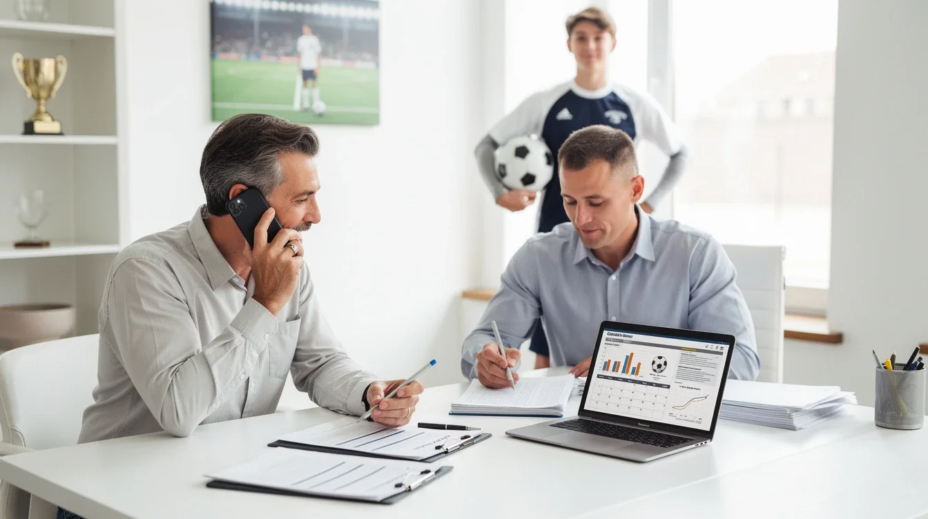 An illustrated diagram showing the key benefits of parent questions for college soccer recruiting calls strategies