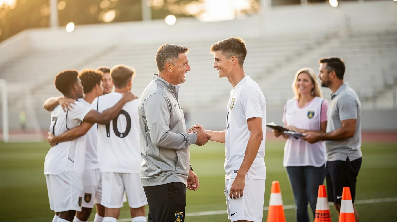 An illustrated diagram showing the key benefits of sharing personal faith in soccer recruiting strategies