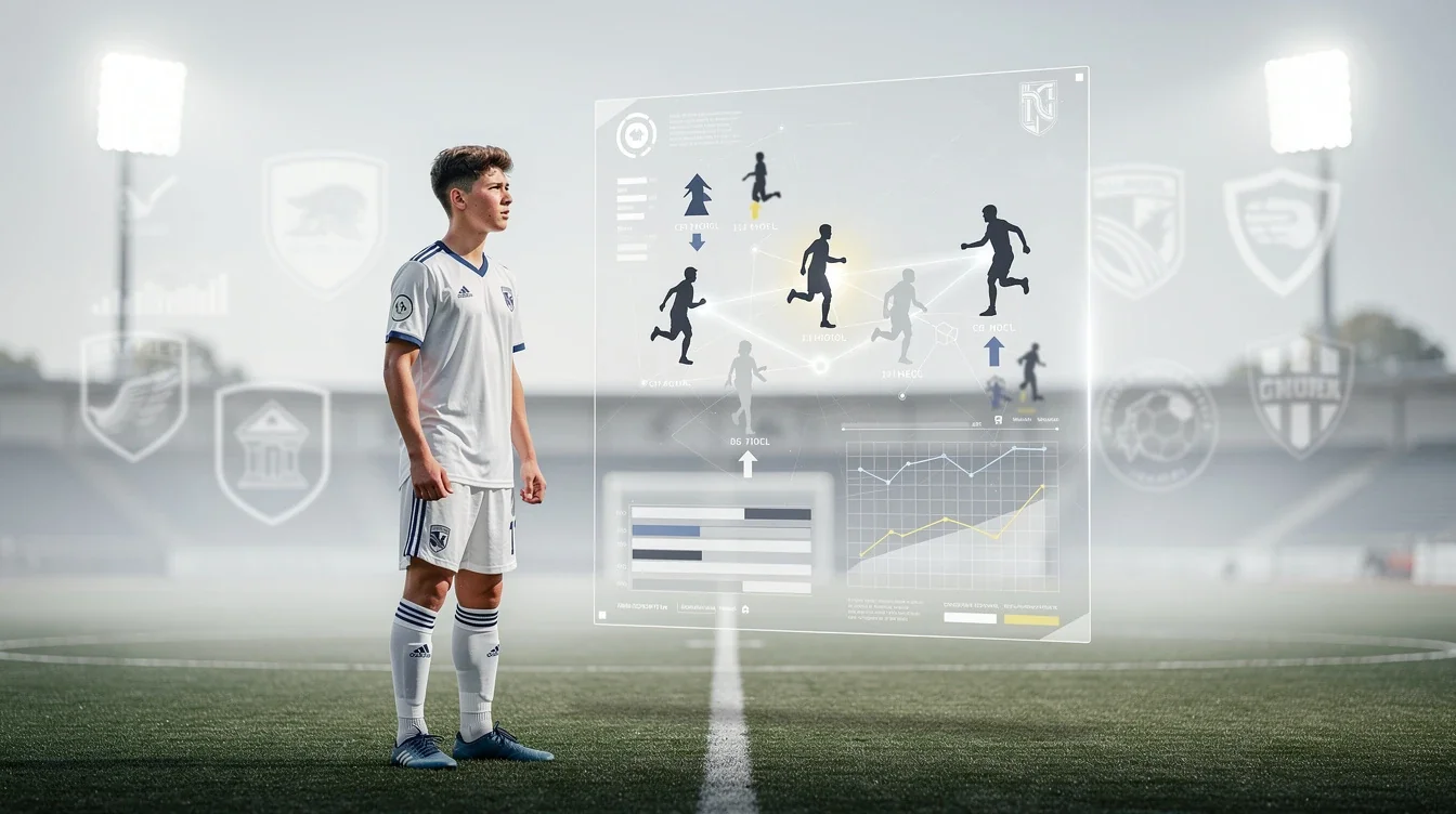 An illustrated diagram showing the key benefits of transfer portal insights for high school soccer players 2026 strategies