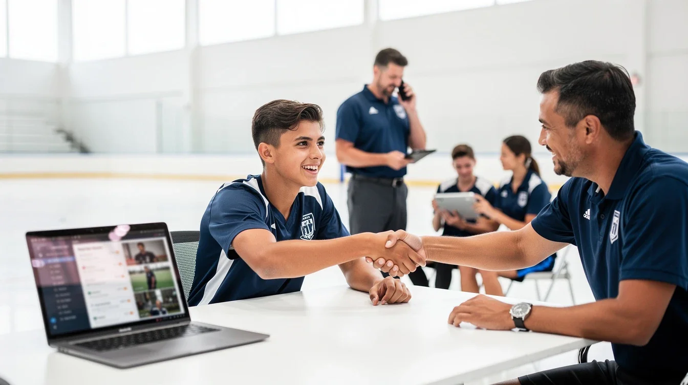 An illustrated diagram showing the key benefits of using club coach connections for recruiting strategies