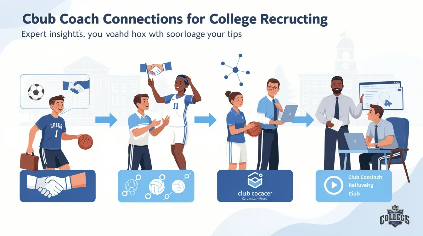 A summary infographic highlighting best practices for using club coach connections for recruiting