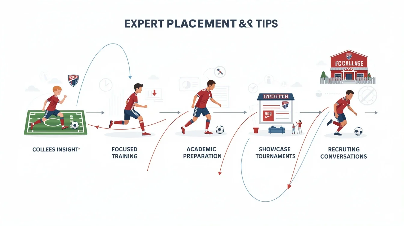 A summary infographic highlighting best practices for case study fc dallas player college placement path