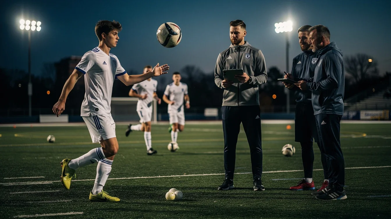 An illustrated diagram showing the key benefits of late season college soccer recruiting tips strategies