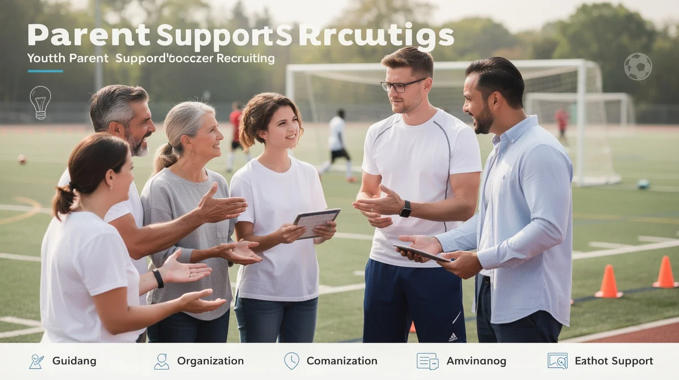 A summary infographic highlighting best practices for parent support strategies for soccer recruiting