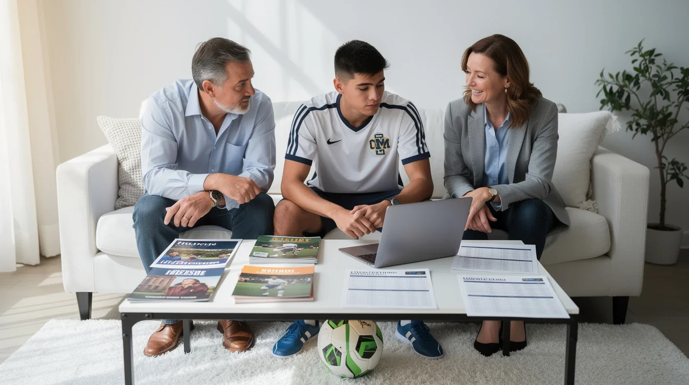 A summary infographic highlighting best practices for family dynamics in college soccer placement decisions