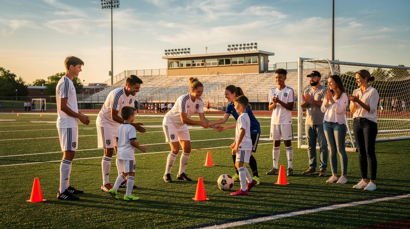 community involvement benefits Featured Image | Empower College Consul A professional team working on community involvement benefits for soccer recruits solutions in a modern office environment
