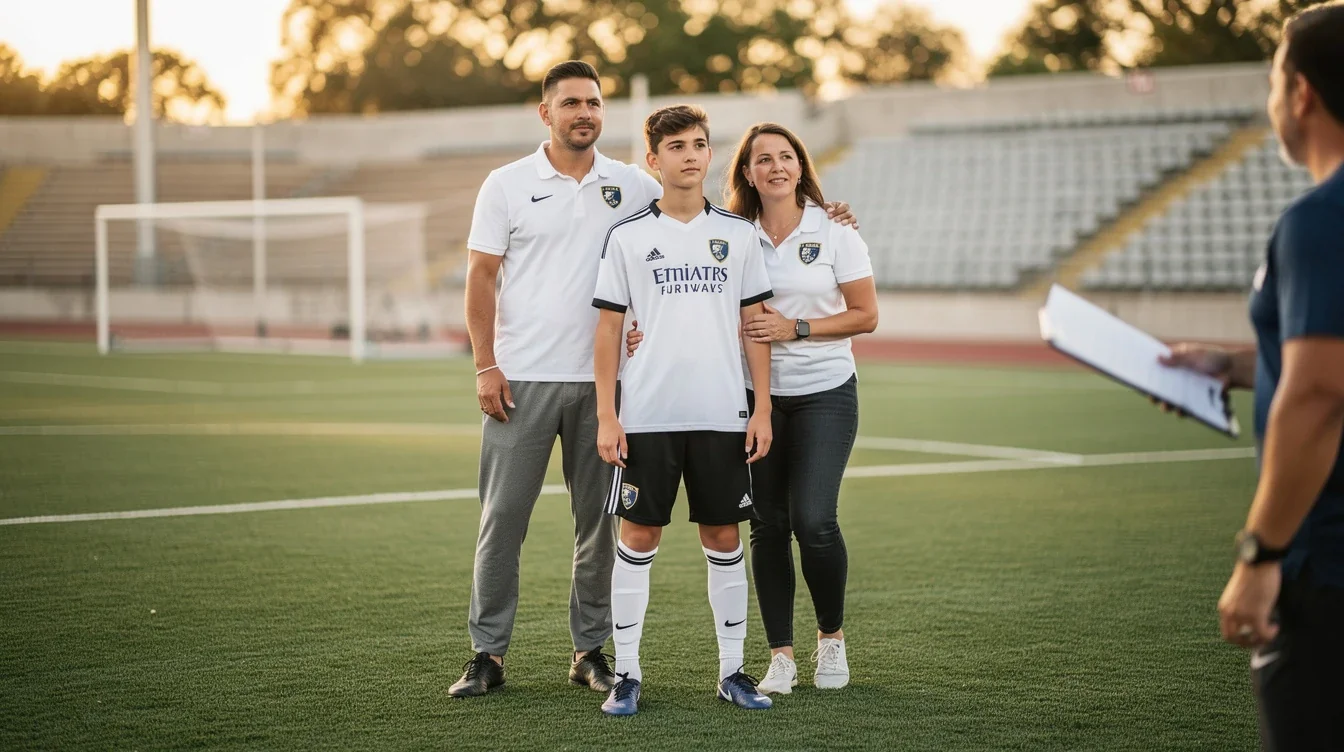 A professional team working on soccer scholarship negotiation tips for families 2026 solutions in a modern office environment
